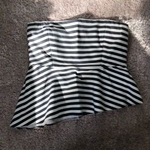 Zara Asymmetrical Strapless Top
